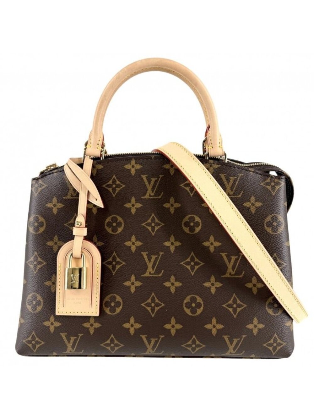 Louis Vuitton Big 2-Way Petit Palais PM Shoulder Bag Crossbody Monogram Canvas